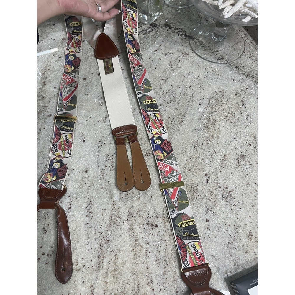 Trafalgar Limited Edition Braces Suspenders Rare Political Countries Travel